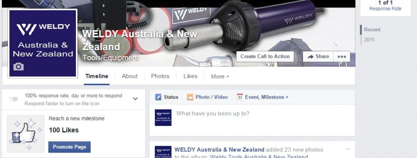 Weldy facebook news post aus